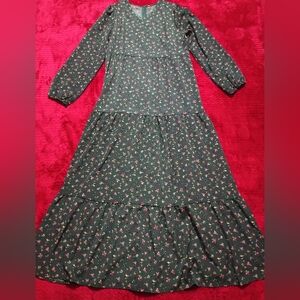 Zanzea Blue Tiered Ruffled Long Sleeve Sundress(No Brand Or Size Tag)